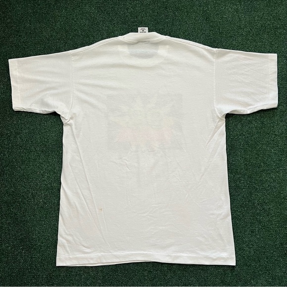 Vintage 90s Miami Radio Station Latin “98 Caliente” White T Shirt Size L 21X29 - Picture 9 of 9